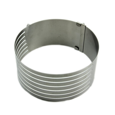 

UpperX 16 -20cm Adjustable Stainless Scalable Mousse Cake Ring Layer Slicer Cutter Mould Height 85 cm