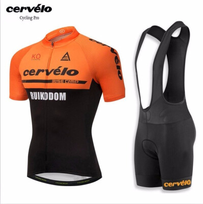 

UCI 2018 pro team Cervelo men women summer short sleeve cycling jersey bicycle clothing quick dry road MTB bike jersey bib shorts