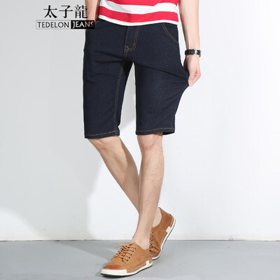 

TEDELON Denim Shorts Mens Summer Custom Comfortable Thin Breathable Refreshing Joker Soft Mens Shorts TM007 T82542 Black 28