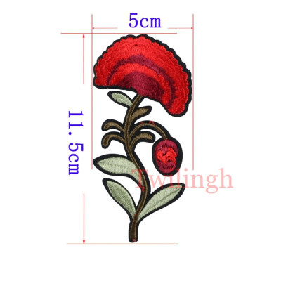 

1 Pcs Flower Patches Sequined Sticker Sew Iron On Patch Red Rose Flowers Applique Garment DIY Clothes Repair Badges For Wedding