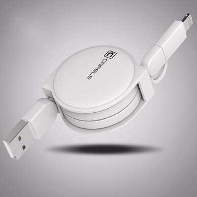 

CAFELE 100cm 2 in 1 Retractable USB Fast Charging Cable 8 Pin for iPhone 5s 6s 7 Plus with Micro USB Cable