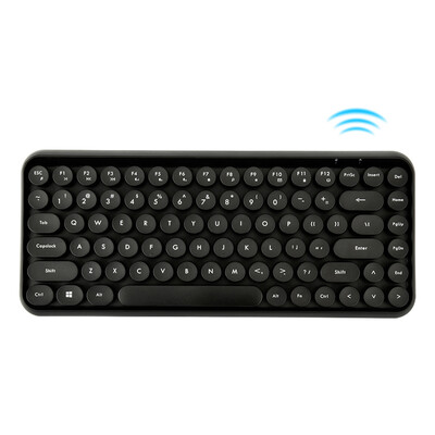 

AJAZZ 308i Monarch Black Bluetooth Wireless Mute Retro Typewriter Personality Round Chocolate Keycap Keyboard Suitable for Andr