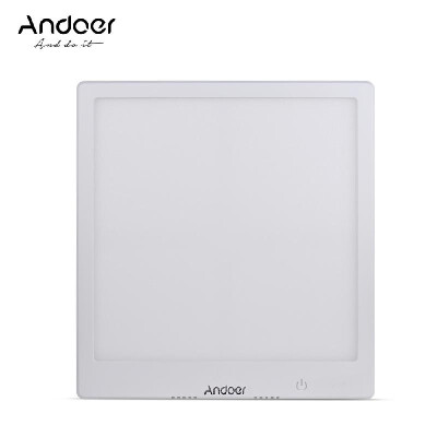 

Andoer LED Photography Shadowfree Shadowless Light Lamp Panel Pad Softbox Bottom Light 19 19cm Effective Area Brightness Adjust