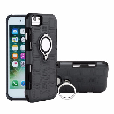 

SHS Phone Case For Iphone 66s78X Luxury Armor Ring Bracket Silicon TPU Lattice texture Protection