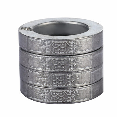 

Man Stylish Defensive Hexagon Round Ring with Four Layer Design Self defense tool&perfect for outdoor activities