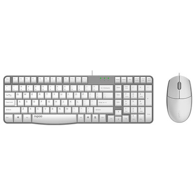 

Rapoo X125S wired mouse&keyboard set wired keyboard&mouse set wired mouse&keyboard set computer keyboard white