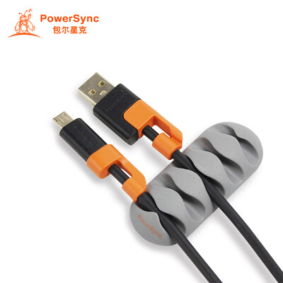 

Baoer Xingke desktop winder cable storage fixed computer line cable organizer wire clip tie wire tie cable entanglement 2 into paste gray PowerSync BBA-801