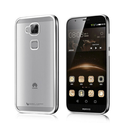 

MOONCASE Soft TPU Transparent Back Plating Side Case Cover for Huawei Maimang 4