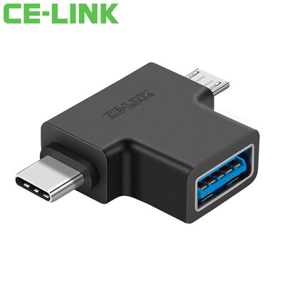 

CE-LINK Type-C to USB30 converter head Android OTG expansion mobile phone external U disk female head black 4376