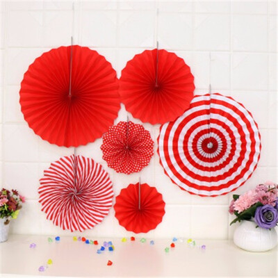 

Birthday party decoration paper fan flower set background wall shopping mall DIY ornaments wedding room window decorative fans