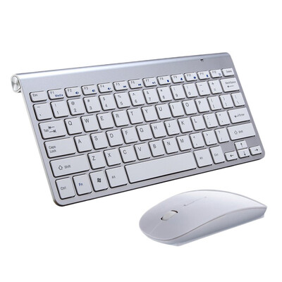 

Wireless Keyboard&Cordless Mouse set 24G Silver Latptop Desktop For Apple Mac xiaomi
