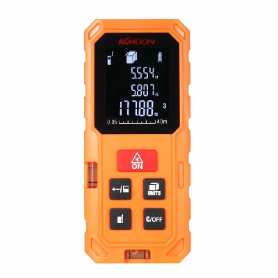 

KKmoon 40m Portable Handheld Digital Laser Distance Meter High Precision Range Finder Length Area Volume Measurement 20 Group Data