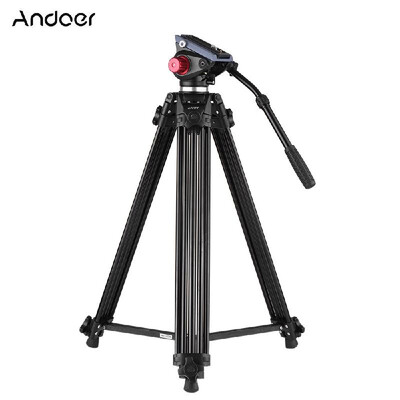 

Tripod Professional Aluminum Alloy Panorama Tripod Fluid Hydraulic Head Ballhead for Camera & Video Recorder DV Max Height 72 Inc
