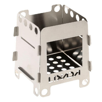 

Stainless Outdoor Cooking Camping Folding Wood Stove Pocket Alcohol Stove Q3A1