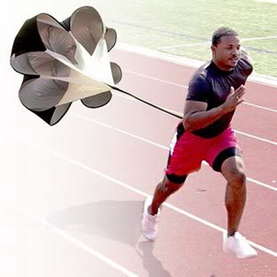 

Running Power Chute Speed Training Resistance Exercise Parachute Black