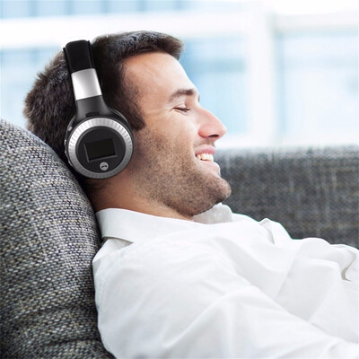 

Bluetooth Headphones Wireless Stereo Earphone Headphone with Mic Headsets Micro-SD Card Slot FM Radio For Phone&PC