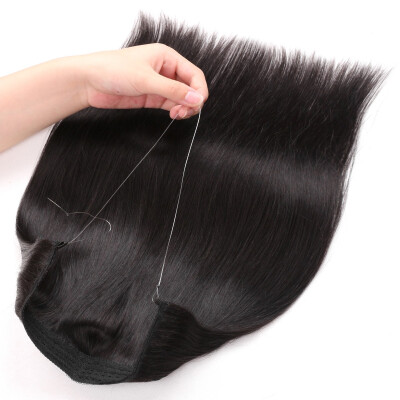 

BHF hair double drawn thick ends hair halo couture human hair extensions flip in hair