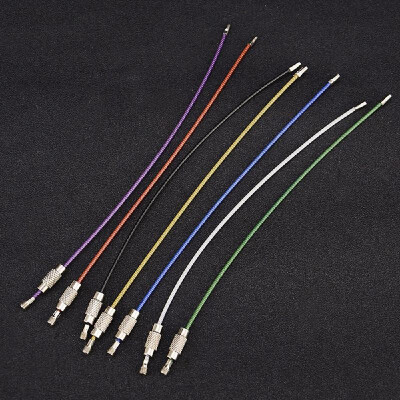 

10Pcs Colorful Stainless Steel Wire Keychain Rope Key Chain Aircraft Gear Cable Ring Keyring for Outdoor Hiking
