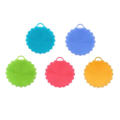 

UpperX Silicone Dish Scrubber Multipurpose Washing Brushes for Kitchen Fruit Dish Vegetable Pot PanAntibacterial-5 Mix color