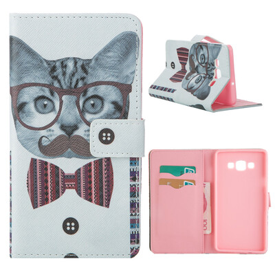 

MOONCASE Case for Samsung Galaxy A7 Flip Leather Wallet Card Slot Foldable Stand Feature Case Cover [Pattern series] /a10
