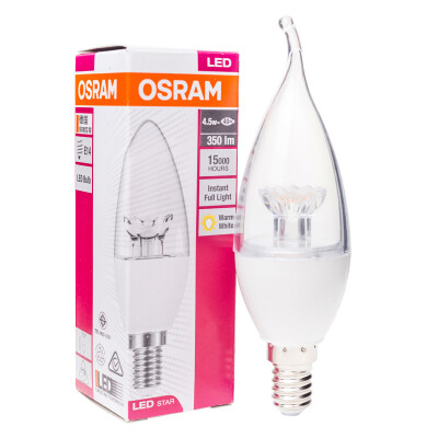 

Jingdong supermarket] OSRAM (OSRAM) LED bulb pull tail bubble 4.5W E14 small mouth warm white yellow