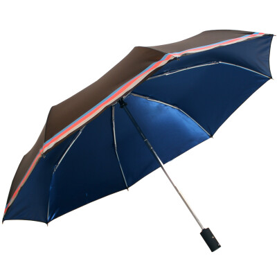 

Paradise umbrella satin black plastic silk screen fluorescent reflective strips 30 automatic umbrella umbrella sun navy blue 33223E