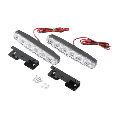 

2x Xenon White 6 LED Super Bright DRL Daytime Running Driving Lights Fog Lamps