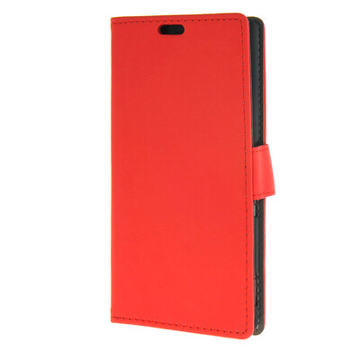 

MOONCASE Simple style Leather Wallet Flip Card Stand Back Case Cover for Sony Xperia Z4 Red