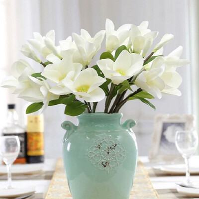 

5pcs 3heads wedding decoration artificial silk flowers wholesale artificial rose for home decoration