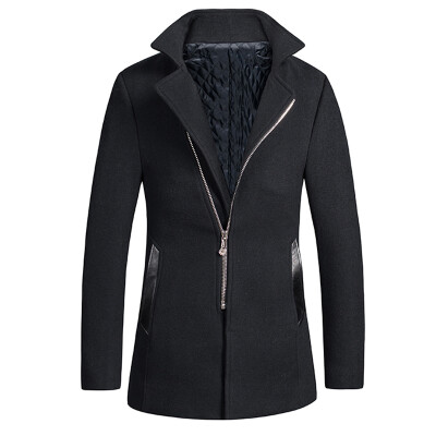 

Necini™ Man' The new wool coat in the long section collar woolen coat thick warm coat