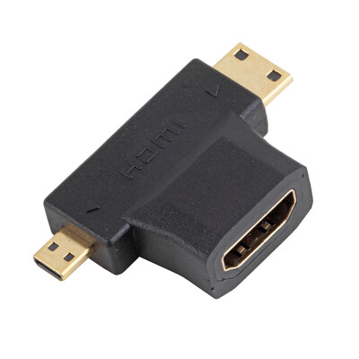 

HDMI Female to Mini Micro HDMI Male V1.4 90 Degree 2 in 1 Convertor Adapter