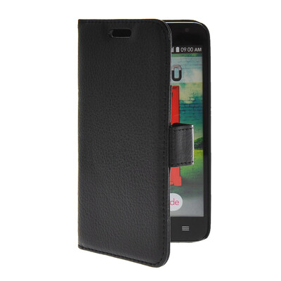 

MOONCASE Litch Skin Leather Side Flip Wallet Card Slot Pouch Slim Shell Back чехол для LG L70 Black
