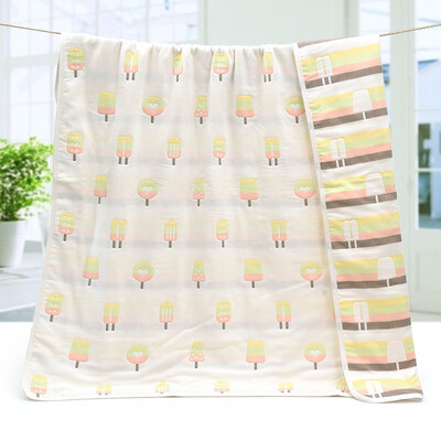 

80 Cotton Knitted Gauze Jacquard Children Covered by Super Soft&Cute Square Baby Children Quilt Towel