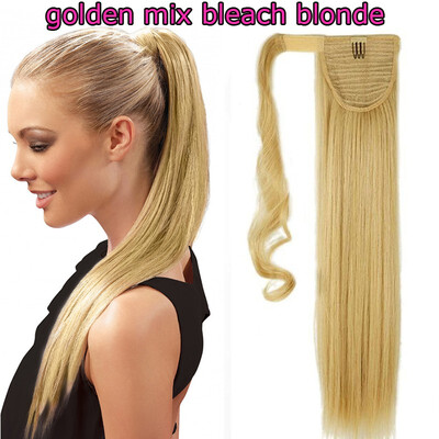 

Hot Sell Sexy Long Straight Curly Tie upWrap Around Ponytail Clip in Hair Extensions 17-26 inch