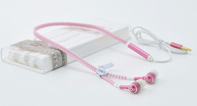 

Colorful Luminescent Metal Zipper Headset With Microphone In-Ear Headset 35mm For Mobile Phone MP3 MP4 Music Players