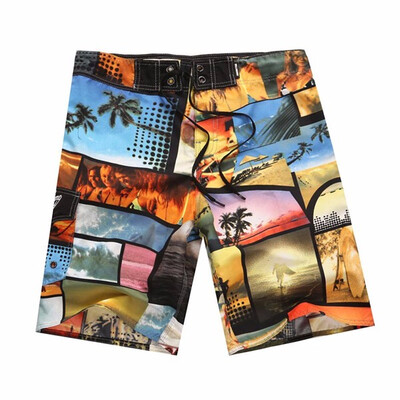 

Mans Fashion Sports Running Surfing Quick Dry Pattern Printed Beach Shorts