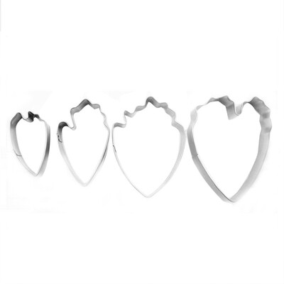

UpperX 4 pcs Stainless Steel Peony Fondant Cake Cookies Cutter Mold Decorating DIY Tool