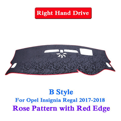 

Car Styling Dashboard Protective Mat Shade Cushion Pad Rose Pattern Carpet For Opel Insignia Regal2009-2018LHD&RHD Anti-Slip Mat