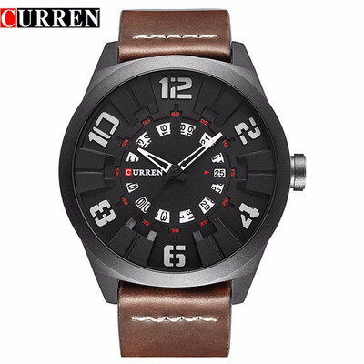 

2017 New CURREN Watches Men Fashion Luxury Man Sport Clock Male Military Wristwatch Leather Quartz Watch Relogio Masculino 8258