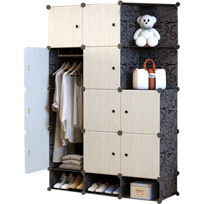 

Tinghao tinghao magic piece wardrobe simple modern childrens assembled resin wardrobe storage locker folding plastic DIY diaphragm wardrobe