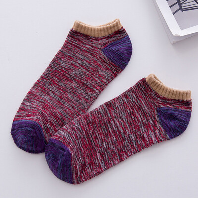 

Spring Summer Cotton Retro Thick Line Man Shallow Mouth Invisible Socks