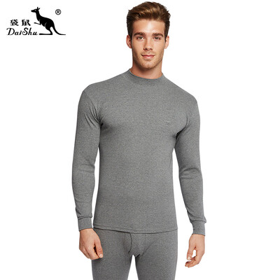 

Kangaroo DaiShu Qiuyi Qiuku Men&women couples cotton high collar thin section bottoming thermal underwear set black L