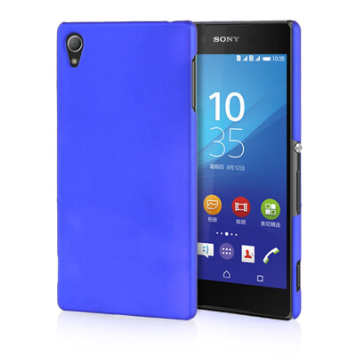 

MOONCASE Hard Rubberized Rubber Coating Devise Back ЧЕХОЛ ДЛЯ Sony Xperia Z4 Blue