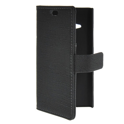

MOONCASE Slim Leather Side Flip Wallet Card Slot Pouch with Kickstand Shell Back Case Cover for Nokia Lumia 730 Sapphire