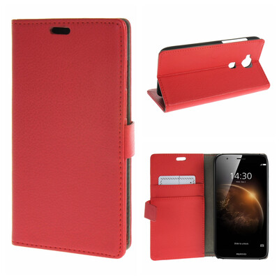 

MOONCASE ЧЕХОЛ ДЛЯ Huawei Ascend G8 High quality Leather Flip Wallet Card Holder Bracket Back Pouch Red 01