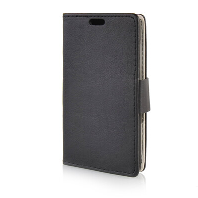 

MOONCASE Leather Side Flip Wallet Card Slot Pouch Stand Shell Back ЧЕХОЛ ДЛЯ Microsoft Lumia 435 Black