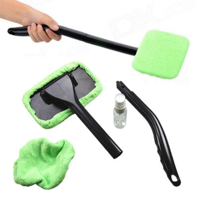 

Microfiber Windshield Wonder Cleaning Tool Car Glass Window Cleaner w/ 2 pads