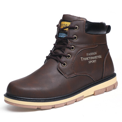 

Brand Hot Sale Winter Snow Boots High Quality Pu Leather Warm Boots Waterproof Casual Working Shoes Fashion Men Boots