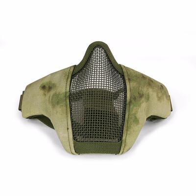 

Tactical Airsoft Mask Helmet Half Lower Face Metal Steel Mesh Net Hunting Protective prop for Paintball Party Mask CS