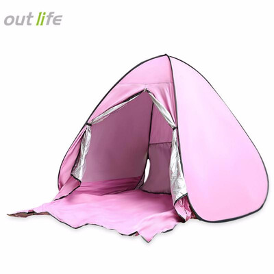 

Outlife Outdoor Water Resistant Automatic Instant Setup 2 Person Beach Tent with Door Curtain